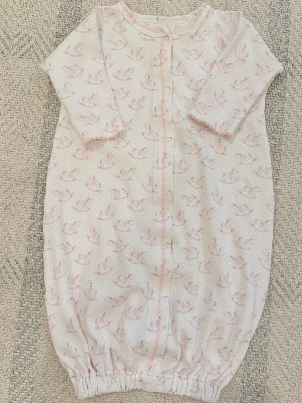 Lullaby Set Baby Newborn Baby Girl Printed Convertible Gown with Snaps